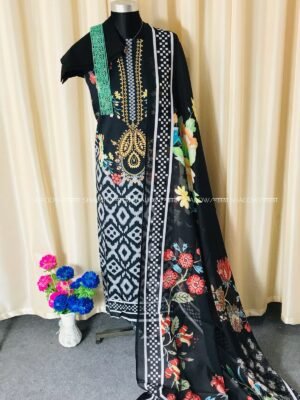 পিউর কটন স্টিচ ড্রেস – মডার্ন এমব্রয়ডারি ও সফট ফিট