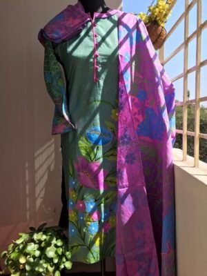 পিউর কটন স্টিচ ড্রেস – মডার্ন এমব্রয়ডারি ও সফট ফিট