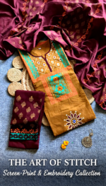 পিউর কটন স্টিচ ড্রেস – মডার্ন এমব্রয়ডারি ও সফট ফিট