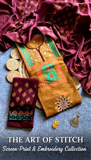 পিউর কটন স্টিচ ড্রেস – মডার্ন এমব্রয়ডারি ও সফট ফিট